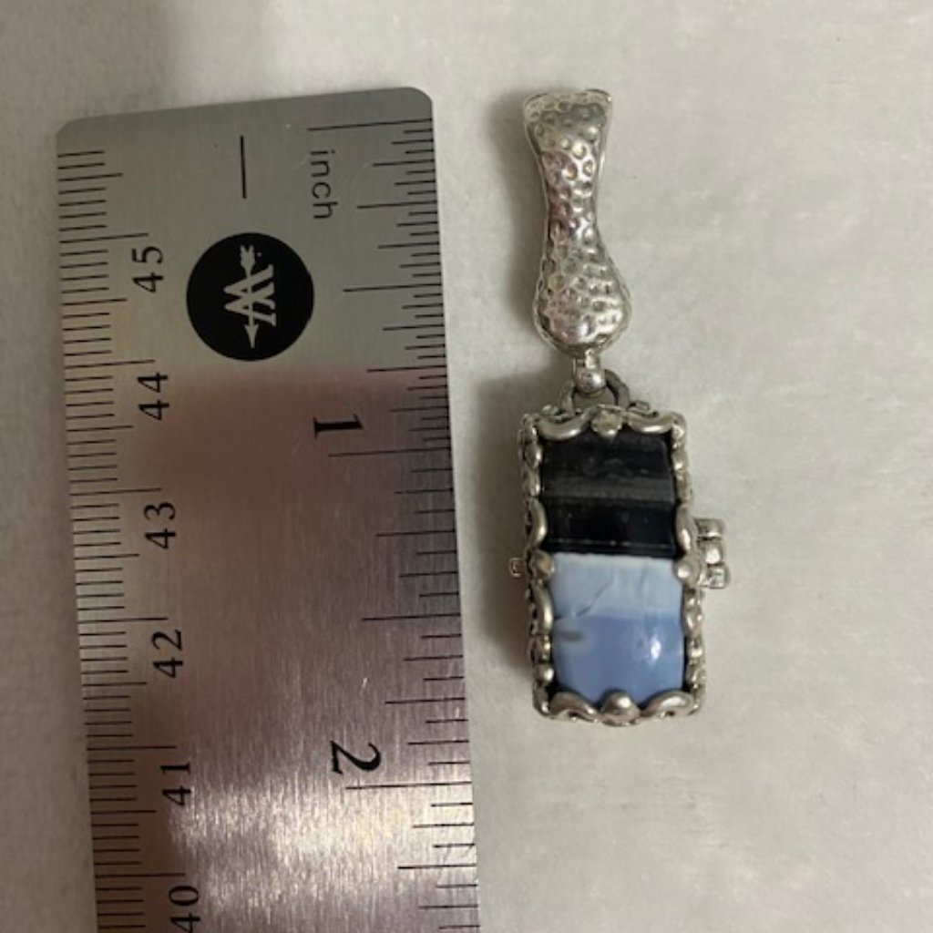 Sarda Blue Opal Locket Enhancer W/ Magnetic Bale